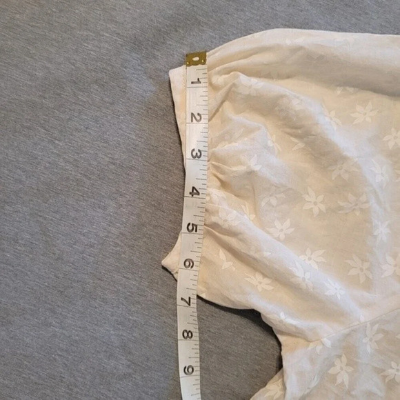 NWT Women's Short Sleeve Button-Front Blouse Relaxed Billowy Euro Summer - Picture 7 of 9